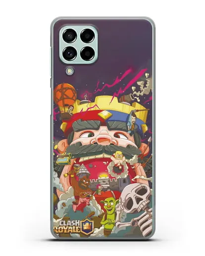 Чехол с принтом Клэш Рояль (Clash Royale) - Красно-синий король силиконовый для Samsung Galaxy M53 [SM-M536]