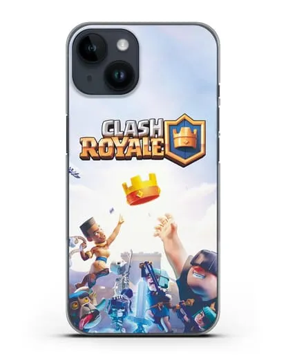 Чехол с принтом Клэш Рояль (Clash Royale) - Бой за корону силиконовый для iPhone 14