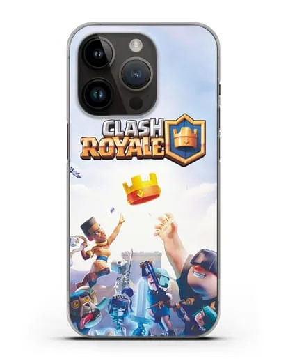 Чехол с принтом Клэш Рояль (Clash Royale) - Бой за корону силиконовый для iPhone 14 Pro