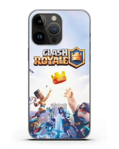 Чехол с принтом Клэш Рояль (Clash Royale) - Бой за корону силиконовый для iPhone 14 Pro Max