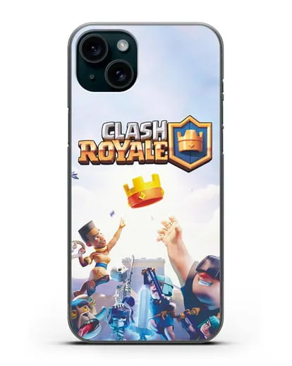 Чехол с принтом Клэш Рояль (Clash Royale) - Бой за корону силиконовый для iPhone 15 Plus