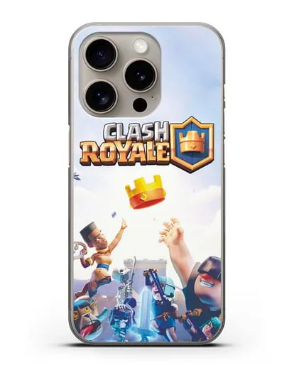 Чехол с принтом Клэш Рояль (Clash Royale) - Бой за корону силиконовый для iPhone 15 Pro