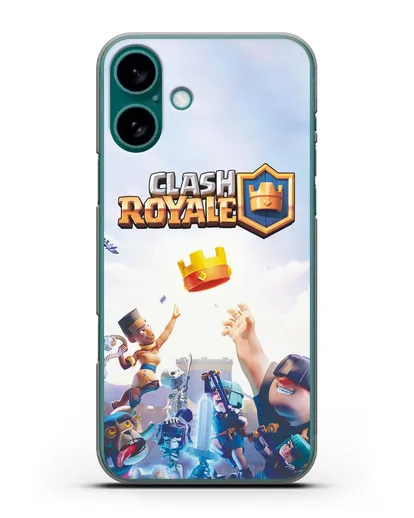 Чехол с принтом Клэш Рояль (Clash Royale) - Бой за корону силиконовый для iPhone 16 Plus
