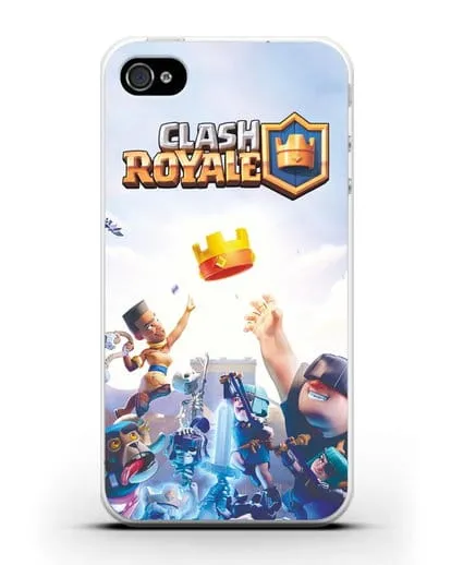 Чехол с принтом Клэш Рояль (Clash Royale) - Бой за корону силиконовый для iPhone 4/4s