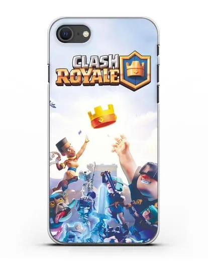 Чехол с принтом Клэш Рояль (Clash Royale) - Бой за корону силиконовый для iPhone SE 2020