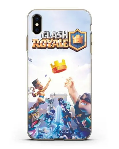 Чехол с принтом Клэш Рояль (Clash Royale) - Бой за корону силиконовый для iPhone XS Max
