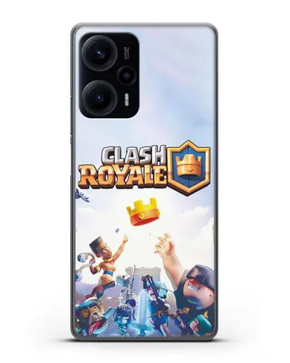 Чехол с принтом Клэш Рояль (Clash Royale) - Бой за корону силиконовый для Xiaomi Poco F5