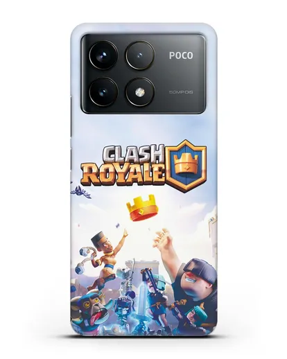 Чехол с принтом Клэш Рояль (Clash Royale) - Бой за корону силиконовый для Xiaomi Poco F6 Pro