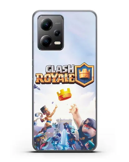 Чехол с принтом Клэш Рояль (Clash Royale) - Бой за корону силиконовый для Xiaomi Poco X5