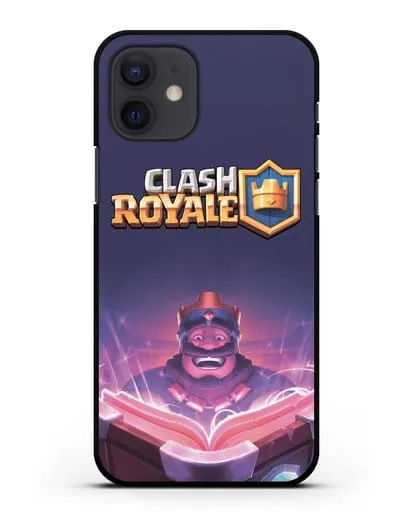 Чехол Клэш Рояль (Clash Royale) - Король с книгой силиконовый для iPhone 12