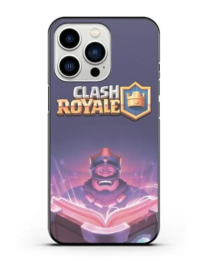 Чехол Клэш Рояль (Clash Royale) - Король с книгой силиконовый для iPhone 13 Pro