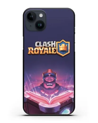 Чехол Клэш Рояль (Clash Royale) - Король с книгой силиконовый для iPhone 14 Plus