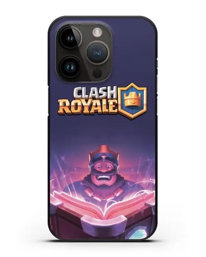 Чехол Клэш Рояль (Clash Royale) - Король с книгой силиконовый для iPhone 14 Pro