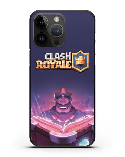 Чехол Клэш Рояль (Clash Royale) - Король с книгой силиконовый для iPhone 14 Pro Max