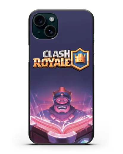 Чехол Клэш Рояль (Clash Royale) - Король с книгой силиконовый для iPhone 15 Plus