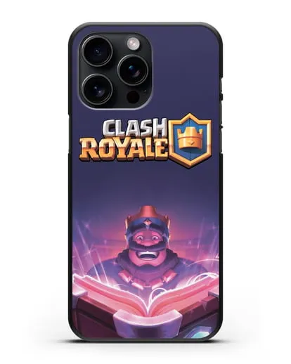 Чехол Клэш Рояль (Clash Royale) - Король с книгой силиконовый для iPhone 15 Pro Max