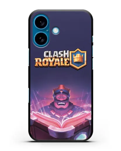 Чехол Клэш Рояль (Clash Royale) - Король с книгой силиконовый для iPhone 16