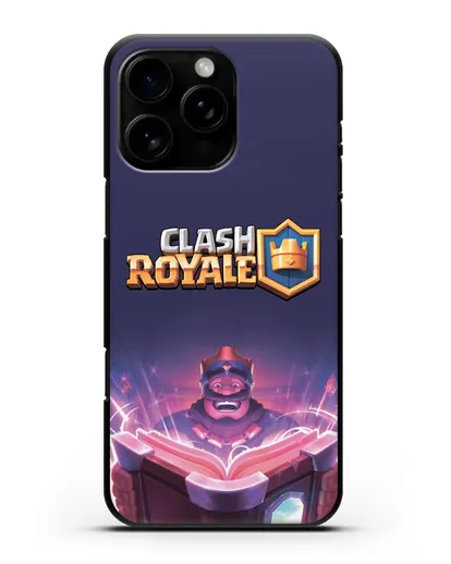 Чехол Клэш Рояль (Clash Royale) - Король с книгой силиконовый для iPhone 16 Pro Max