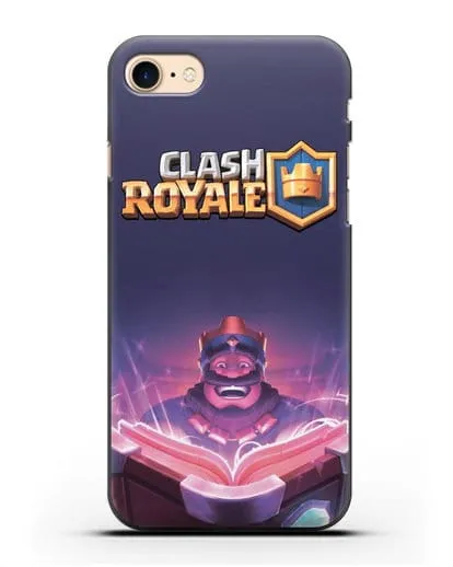 Чехол Клэш Рояль (Clash Royale) - Король с книгой силиконовый для iPhone 8