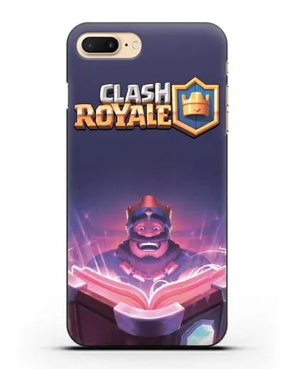 Чехол Клэш Рояль (Clash Royale) - Король с книгой силиконовый для iPhone 7 Plus