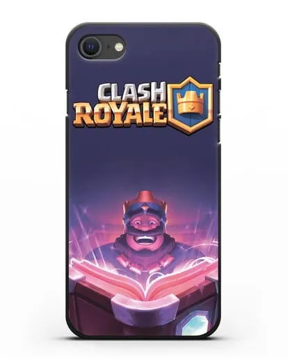 Чехол Клэш Рояль (Clash Royale) - Король с книгой силиконовый для iPhone SE 2020