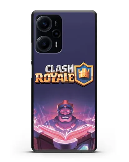 Чехол Клэш Рояль (Clash Royale) - Король с книгой силиконовый для Xiaomi Poco F5