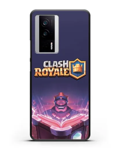 Чехол Клэш Рояль (Clash Royale) - Король с книгой силиконовый для Xiaomi Poco F5 Pro