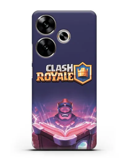 Чехол Клэш Рояль (Clash Royale) - Король с книгой силиконовый для Xiaomi Poco F6