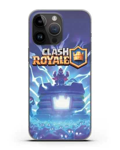 Чехол Клэш Рояль (Clash Royale) - Крепость силиконовый для iPhone 14 Pro Max