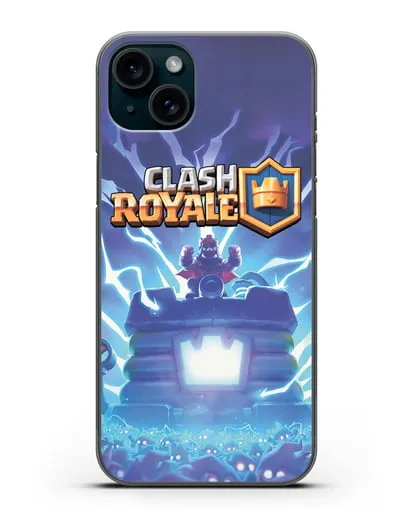 Чехол Клэш Рояль (Clash Royale) - Крепость силиконовый для iPhone 15 Plus