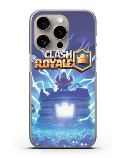 Чехол Клэш Рояль (Clash Royale) - Крепость силиконовый для iPhone 15 Pro