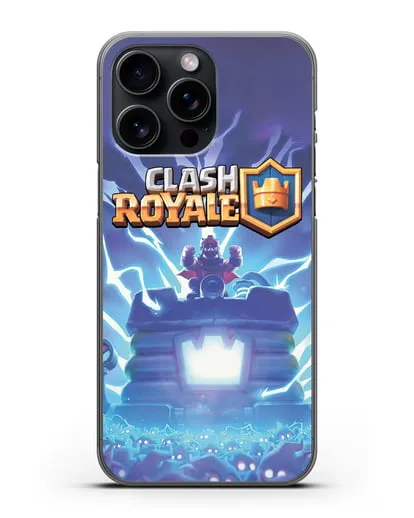 Чехол Клэш Рояль (Clash Royale) - Крепость силиконовый для iPhone 15 Pro Max