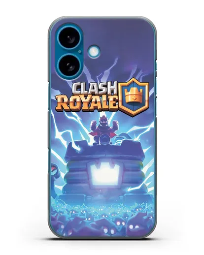 Чехол Клэш Рояль (Clash Royale) - Крепость силиконовый для iPhone 16