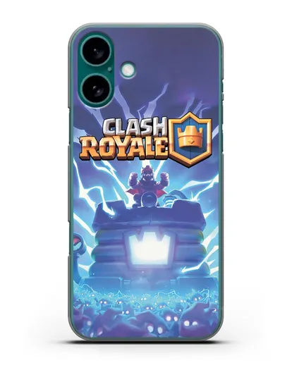 Чехол Клэш Рояль (Clash Royale) - Крепость силиконовый для iPhone 16 Plus