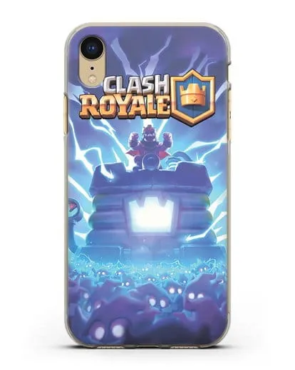 Чехол Клэш Рояль (Clash Royale) - Крепость силиконовый для iPhone XR