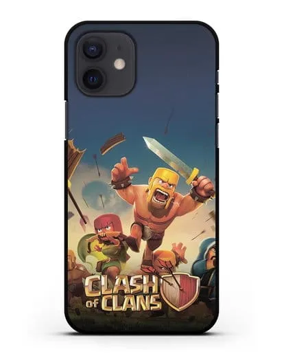 Чехол с логотипом Clash of Clans (Клэш оф Кланс) силиконовый для iPhone 12