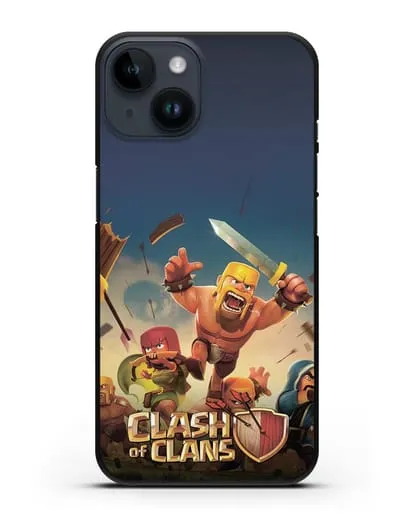 Чехол с логотипом Clash of Clans (Клэш оф Кланс) силиконовый для iPhone 14