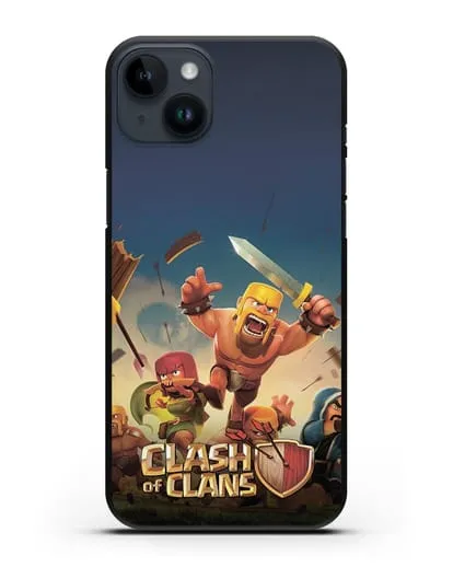 Чехол с логотипом Clash of Clans (Клэш оф Кланс) силиконовый для iPhone 14 Plus