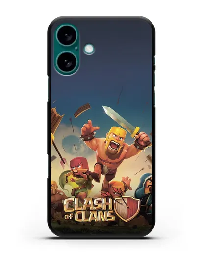 Чехол с логотипом Clash of Clans (Клэш оф Кланс) силиконовый для iPhone 16 Plus