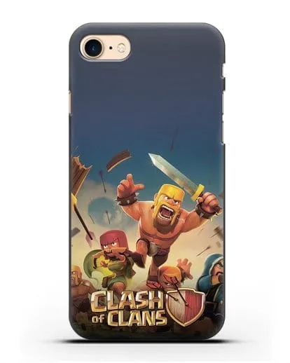 Чехол с логотипом Clash of Clans (Клэш оф Кланс) силиконовый для iPhone 8