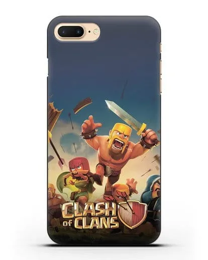 Чехол с логотипом Clash of Clans (Клэш оф Кланс) силиконовый для iPhone 8 Plus