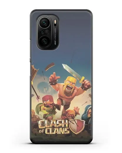 Чехол с логотипом Clash of Clans (Клэш оф Кланс) силиконовый для Xiaomi Poco F3