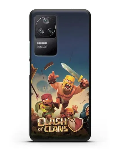 Чехол с логотипом Clash of Clans (Клэш оф Кланс) силиконовый для Xiaomi Poco F4