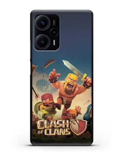 Чехол с логотипом Clash of Clans (Клэш оф Кланс) силиконовый для Xiaomi Poco F5