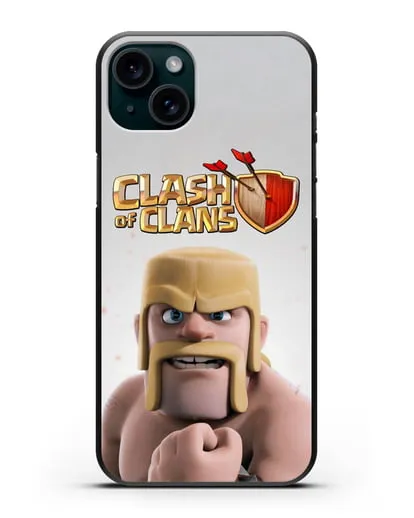 Чехол Clash of Clans (Клэш оф Кланс) - Варвар силиконовый для iPhone 15 Plus