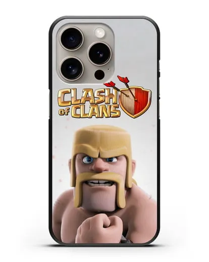 Чехол Clash of Clans (Клэш оф Кланс) - Варвар силиконовый для iPhone 15 Pro
