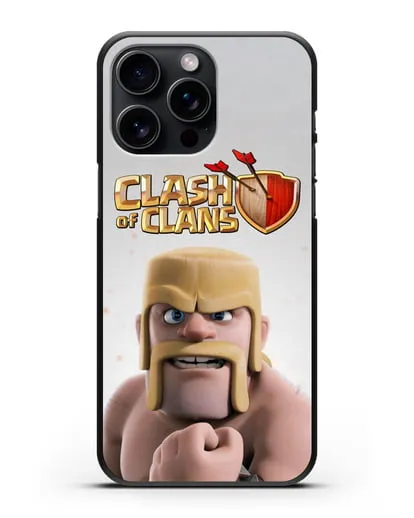 Чехол Clash of Clans (Клэш оф Кланс) - Варвар силиконовый для iPhone 15 Pro Max