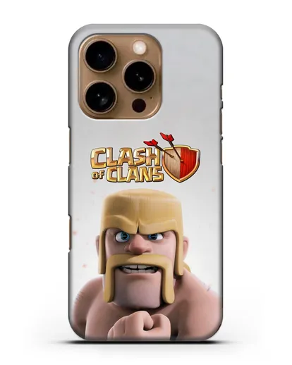 Чехол Clash of Clans (Клэш оф Кланс) - Варвар силиконовый для iPhone 16 Pro