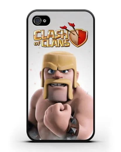 Чехол Clash of Clans (Клэш оф Кланс) - Варвар силиконовый для iPhone 4/4s