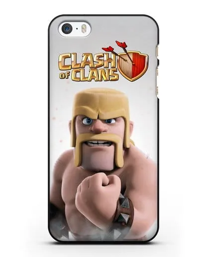 Чехол Clash of Clans (Клэш оф Кланс) - Варвар силиконовый для iPhone 5/5s/SE